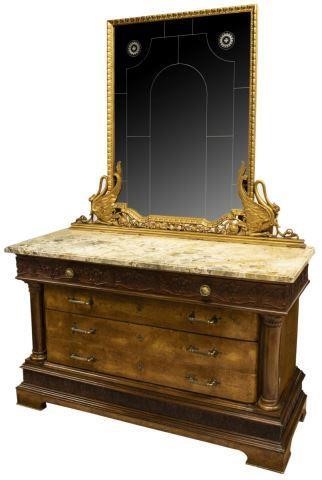 Appraisal: Italian Empire Revival commode th c a gilt framed rectangular