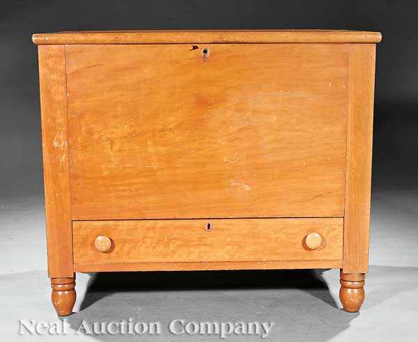 Appraisal: An American Southern Late Federal Cherrywood Sugar or Storage Chest