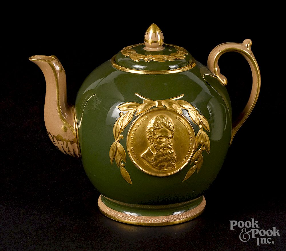 Appraisal: Copeland teapot Exclusive on Bidsquare Copeland teapot with portrait medallion