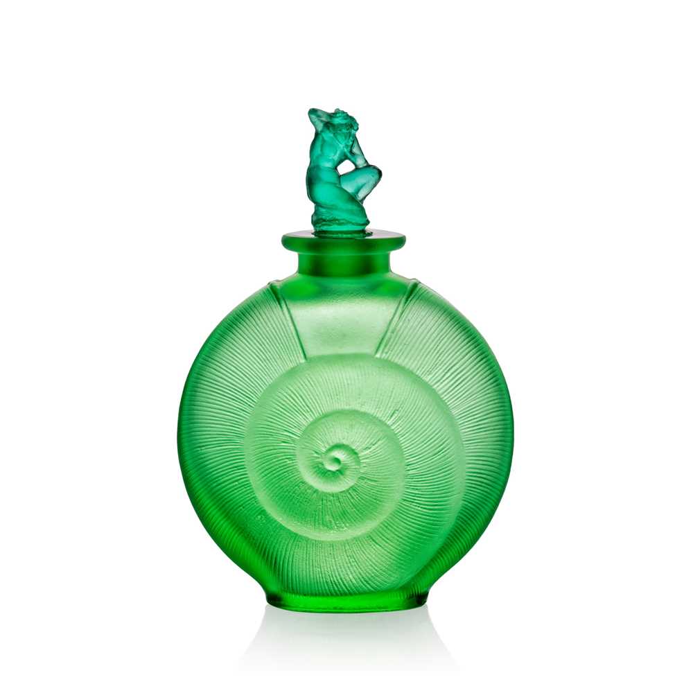 Appraisal: REN LALIQUE FRENCH - AMPHITRITE SCENT BOTTLE NO designed greenmoulded