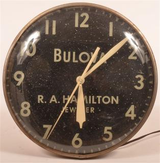 Appraisal: Bulova R A Hamilton Jeweler Wall Clock Bulova R A