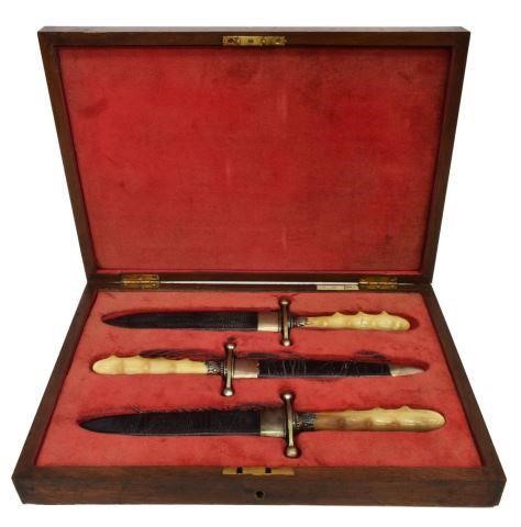 Appraisal: lot of Cased daggers Walker Hall Sheffield England late th