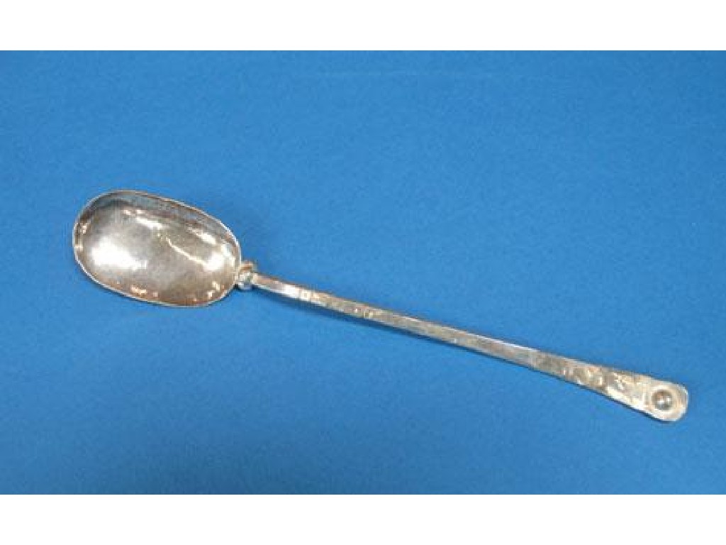 Appraisal: MICHAEL BOLTON A SERVING SPOON with a long stem terminating