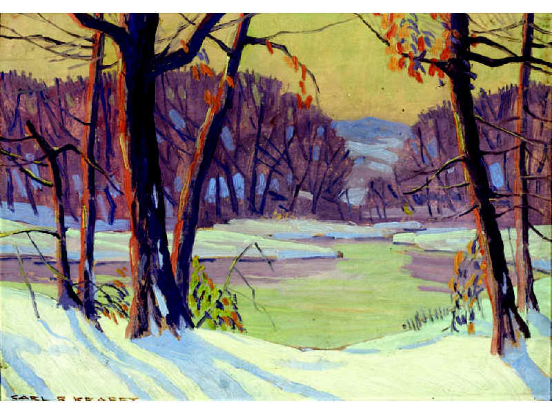 Appraisal: CARL RUDOLF KRAFFT AMERICAN - WINTER SUN oil on artist