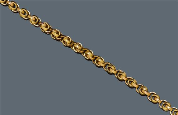 Appraisal: GOLD SAUTOIR G BELIN Yellow gold g Casual-decorative solid chain