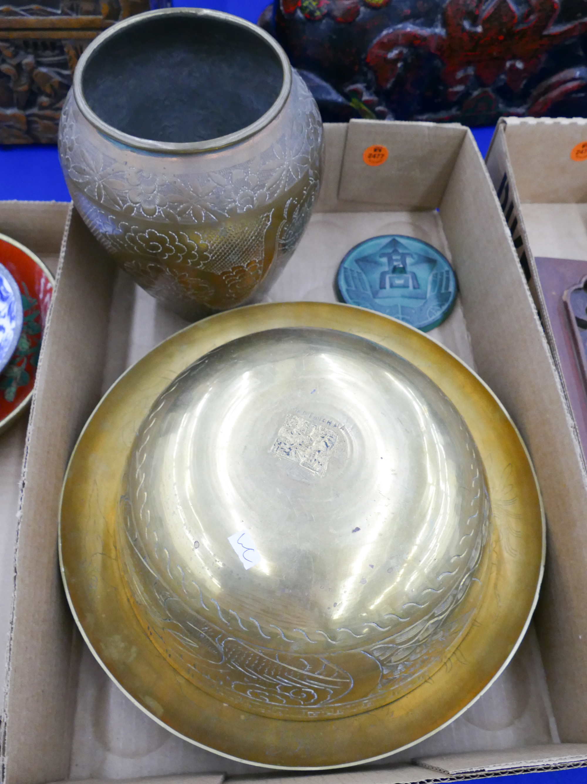 Appraisal: Box Chinese Brass Ware