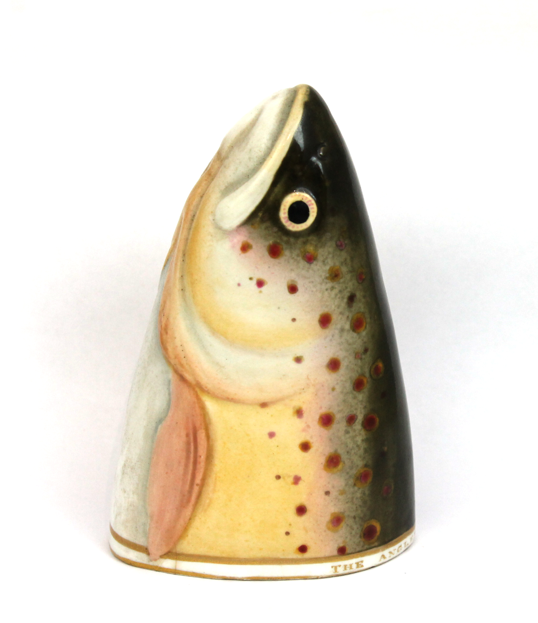 Appraisal: An English porcelain trout head stirrup cup circa probably Derby