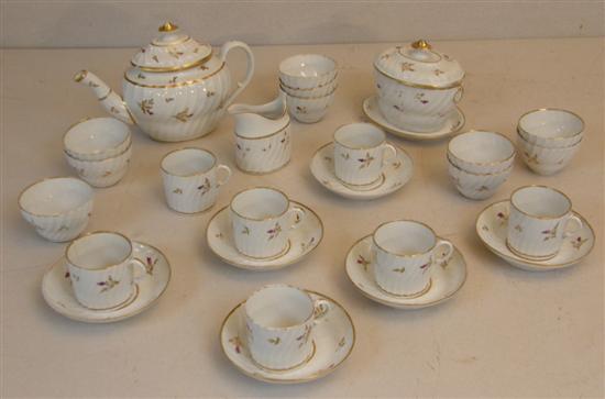 Appraisal: Early th century tea service decorated in gilt and with