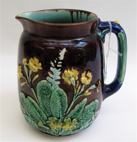 Appraisal: ENGLISH WEDGWOOD MAJOLICA PITCHER in the Primrose pattern having yellow