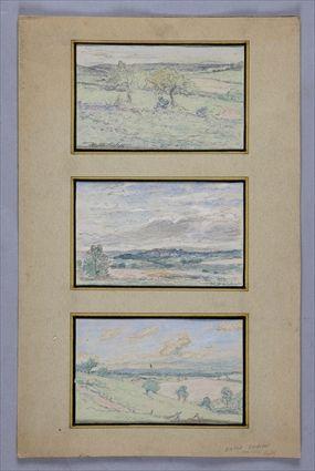 Appraisal: SHIRLAW WALTER - PASTELS ON PAPER Each a landscape and