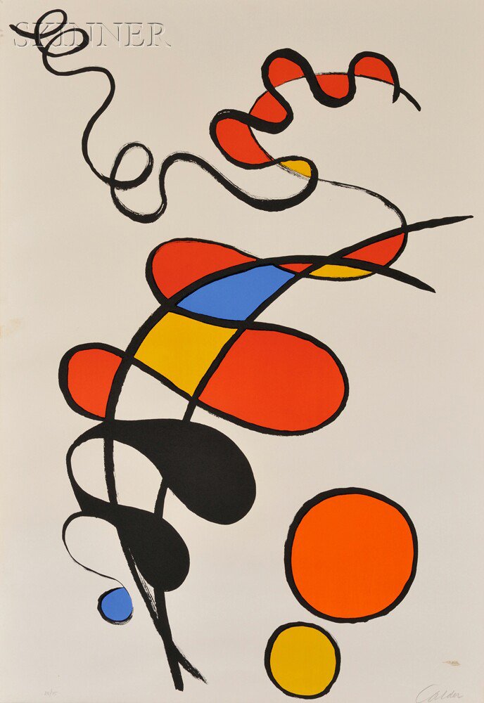 Appraisal: Alexander Calder American - Untitled edition of Signed Calder in