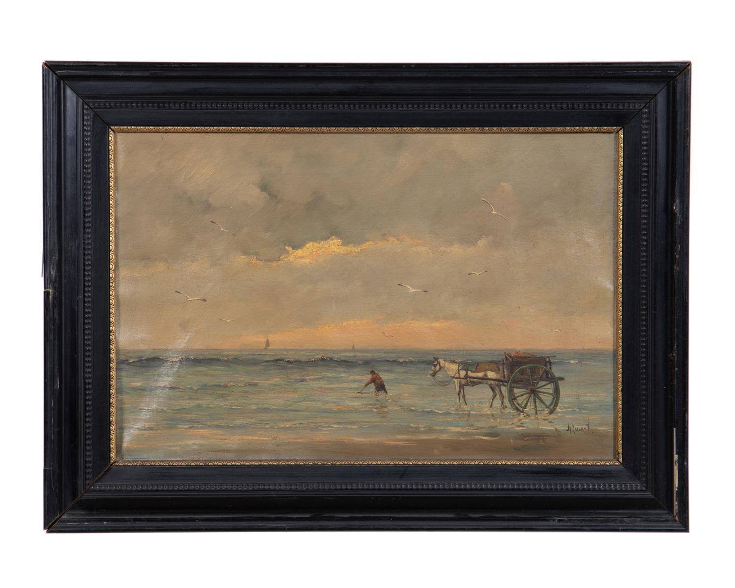 Appraisal: CONTINENTAL SCHOOL SEASCAPE O C SIGNED Continental School late th