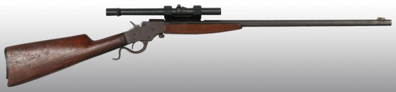 Appraisal: Single Shot Rifle with Scope Description Stevens single shot cal