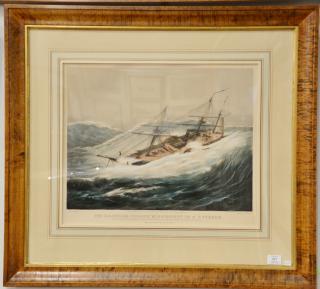 Appraisal: Currier Ives lithograph The U S Steam Frigate Mississippi in