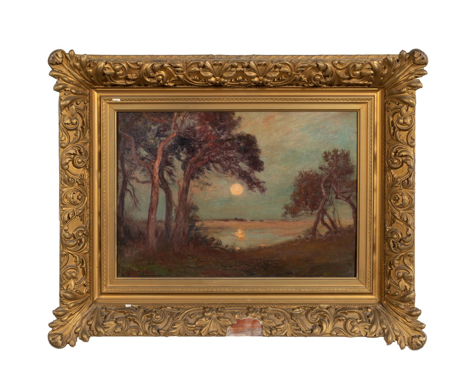 Appraisal: EDWARD GAY LANDSCAPE WITH SUNSET O C Edward Gay Irish