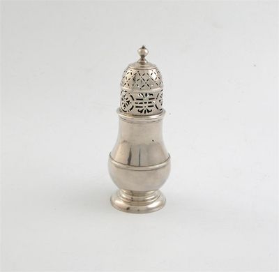 Appraisal: An early George I pear shaped sugar caster the domed