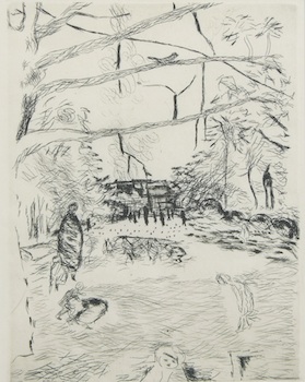 Appraisal: Pierre Bonnard French - Le Parc Monceau Etching signed in