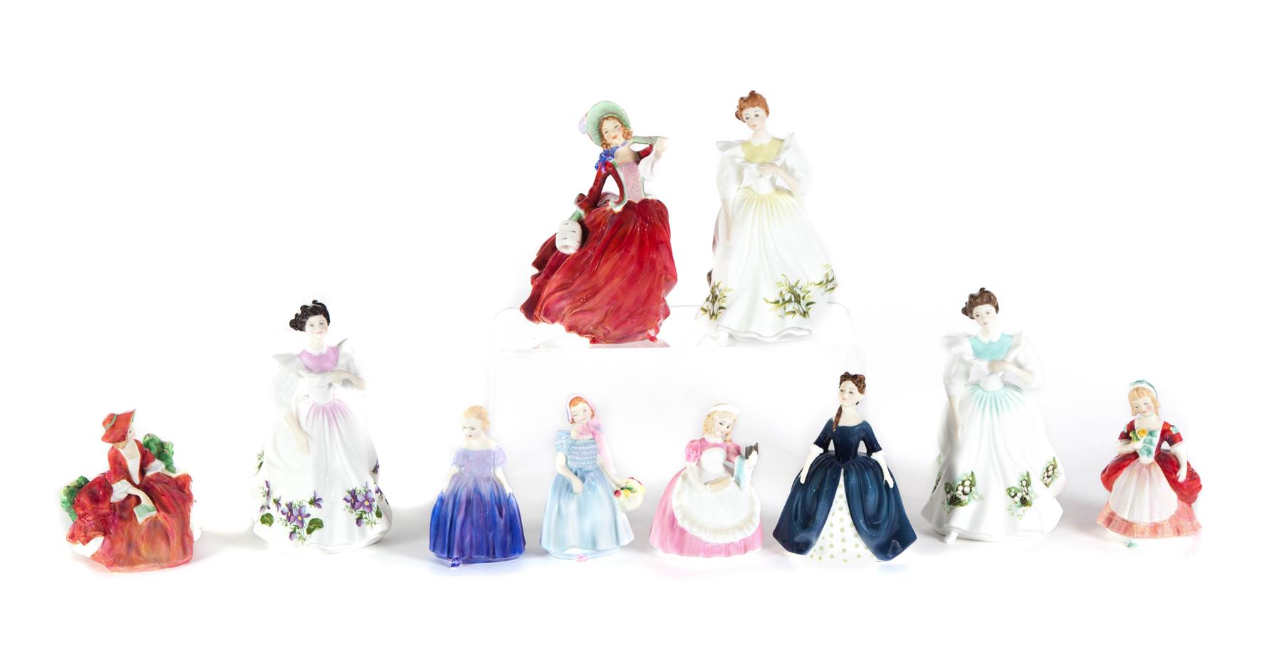 Appraisal: TEN ROYAL DOULTON FIGURINES England nd half- th century Includes