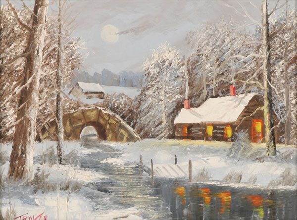 Appraisal: Joseph Trover American - Indiana winter and spring landscapes two