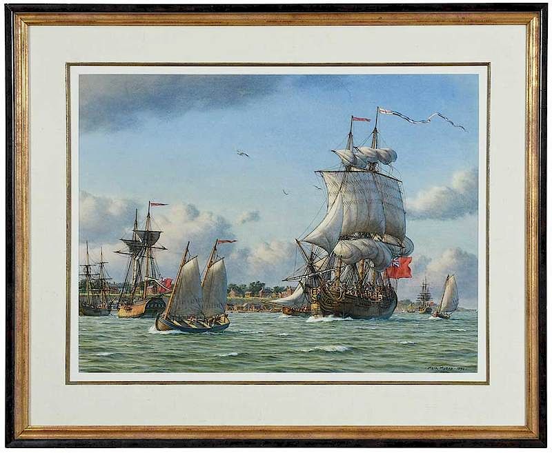 Appraisal: Mark Richard Myers British born The Tobacco Ship Brilliant off