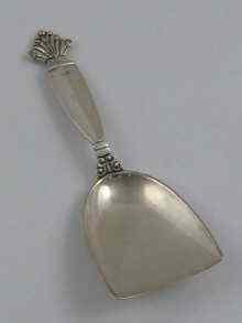 Appraisal: A Georg Jensen Acorn Pattern caddy spoon marked Strerling