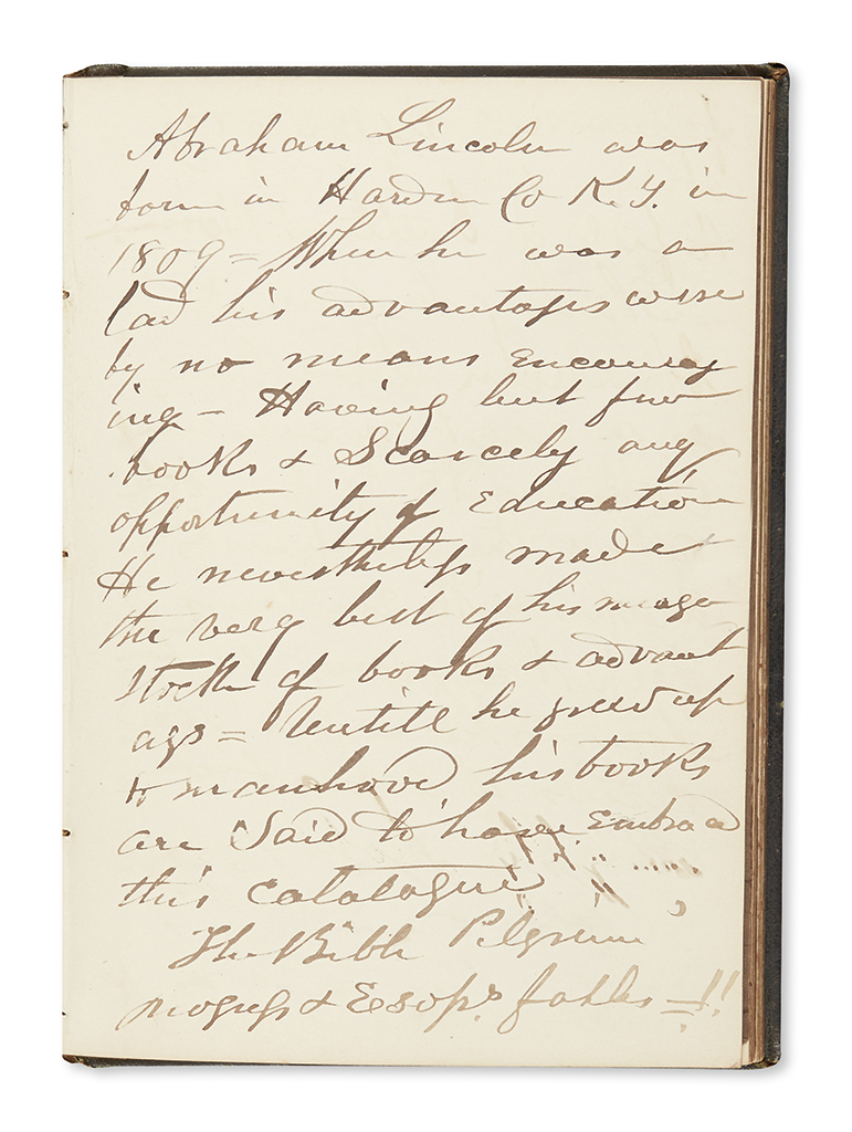 Appraisal: LINCOLN ABRAHAM Kenyon Archibald Manuscript sermon on the Lincoln assassination