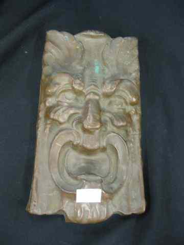 Appraisal: Copper Plaque lion bas-relief '' x ''