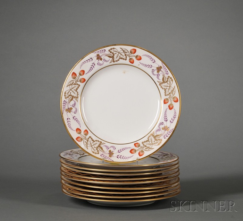 Appraisal: Set of Ten Spode Copeland's China Berry Pattern Dessert Plates