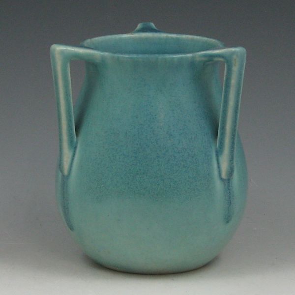 Appraisal: Rookwood vase with three handles in matte blue from Marked