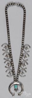 Appraisal: Navajo silver squash blossom necklace early mid th c the