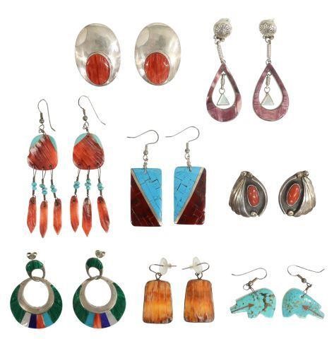 Appraisal: lot Native American and Southwest style earrings pairs various styles