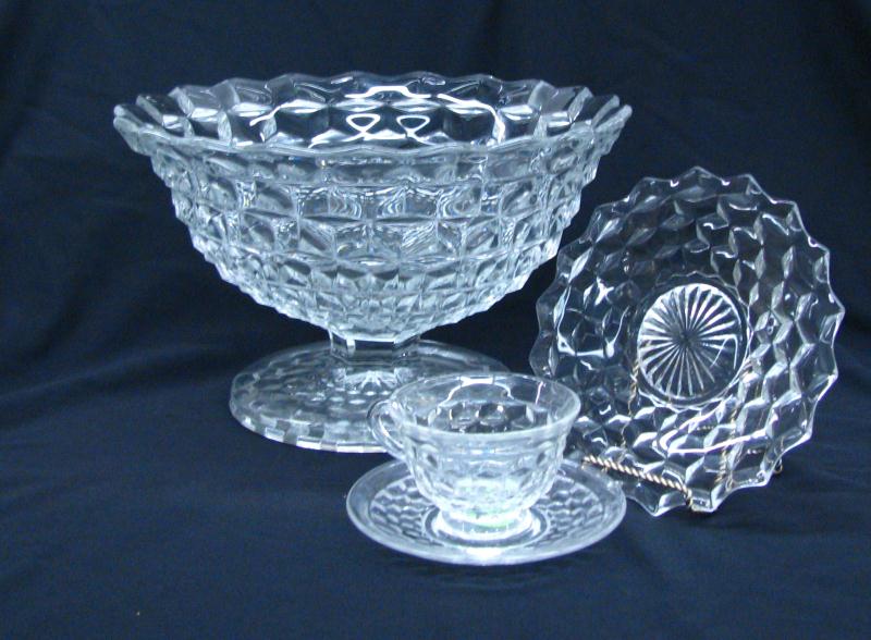 Appraisal: Americana Fostoria punch set including '' diameter pedestal punch bowl