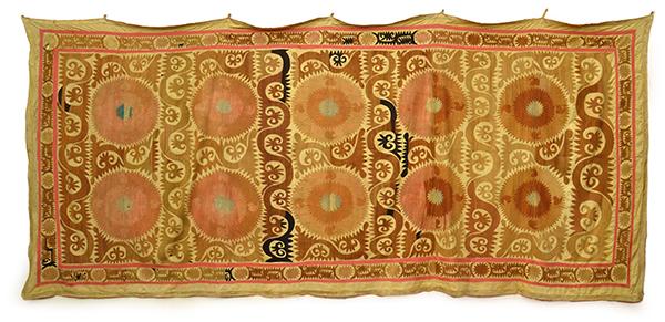 Appraisal: LARGE SUZANI WALL HANGING APPROXIMATELY CM LENGTH LARGE SUZANI WALL