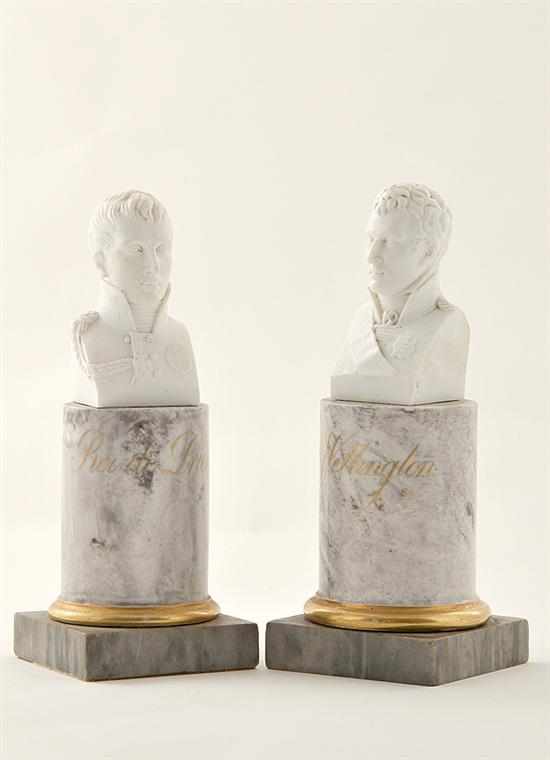 Appraisal: Fine Pair Paris porcelain busts Dagoty-Honore first quarter th century