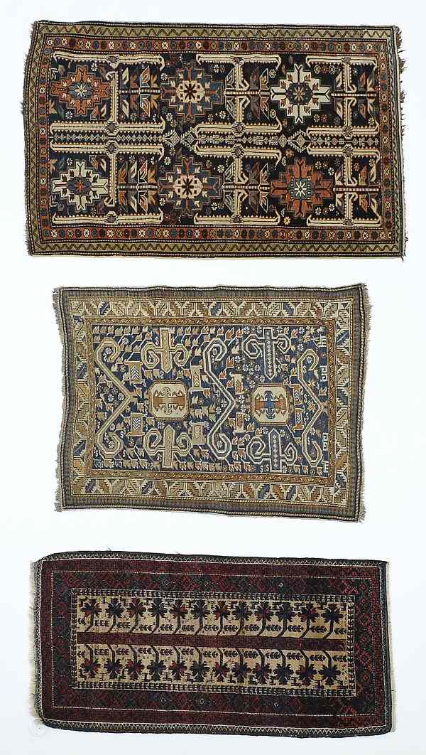 Appraisal: Two Caucasian mats ca ' x ' and ' x