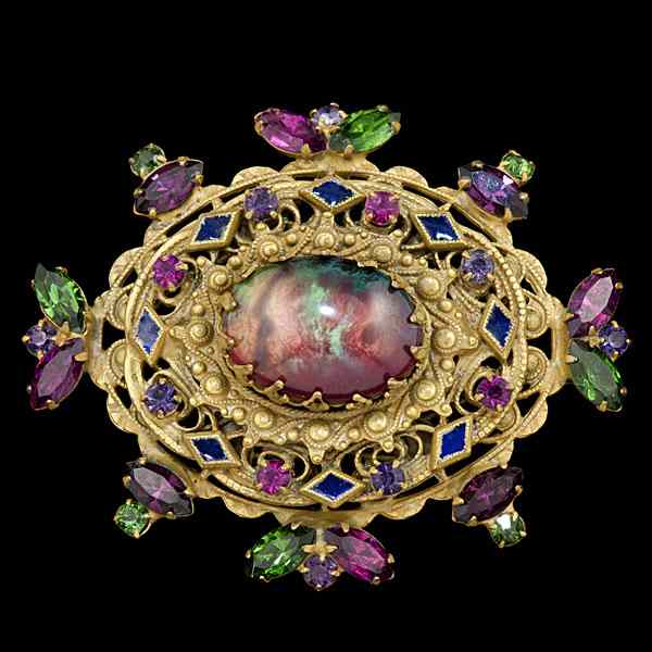 Appraisal: Weiss Multi Colored Brooch A Weiss brooch a mix of