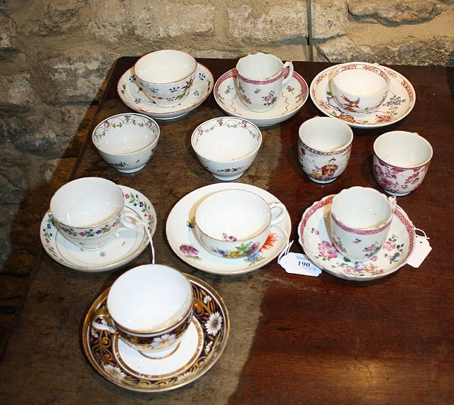 Appraisal: A MIXED LOT OF TH AND TH CENTURY CUPS tea