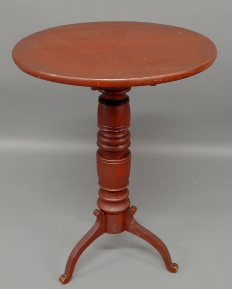 Appraisal: Federal candlestand with red paint decoration