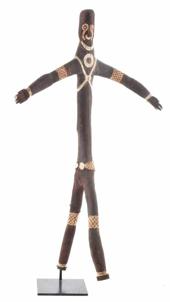 Appraisal: KAKAME FIGURE DANCING SPIRIT mid th century Papuan Gulf Papua