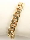 Appraisal: BRACELET - Heavy K yellow gold curb link bracelet ca