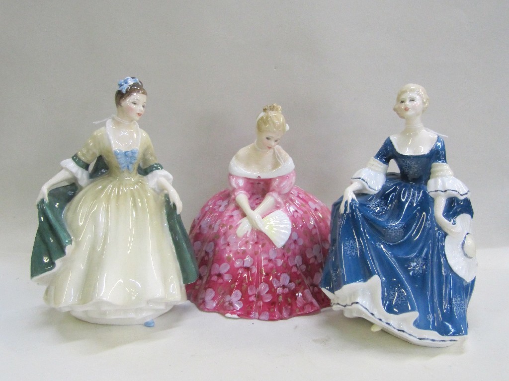 Appraisal: Three Royal Doulton figures Elegance HN Hilary HN and Victoria