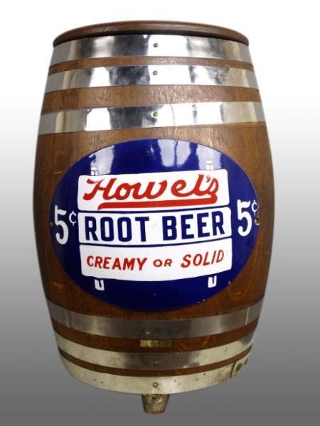 Appraisal: Howel's Root Beer Heavy Oak Barrel Description Circa s to