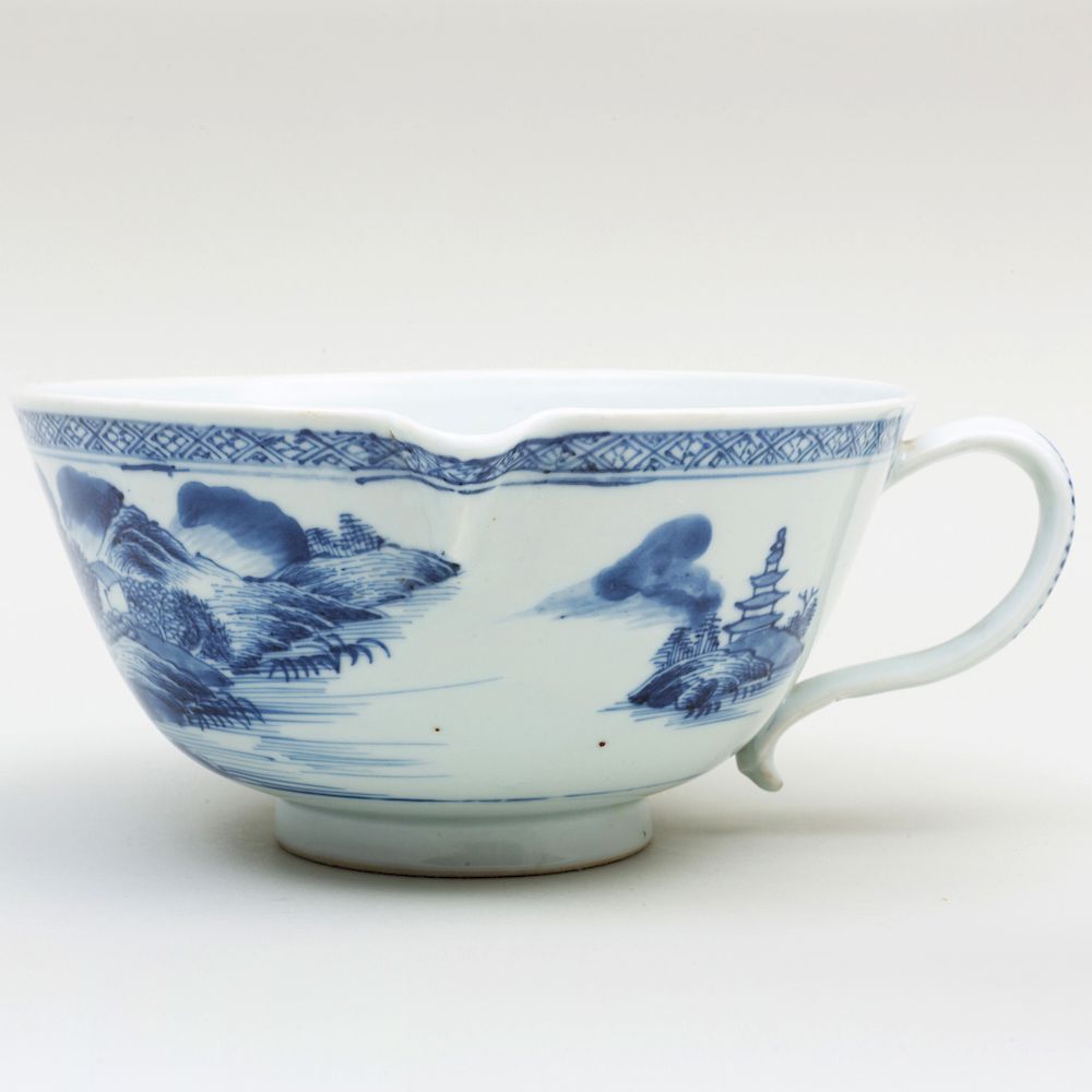 Appraisal: Chinese Export Cargo Porcelain Milk Bowl Chinese Export Cargo Porcelain