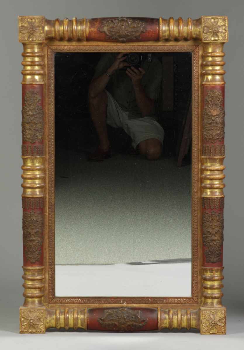 Appraisal: Period Empire Mirror Molded relief Condition Original gold leaf decoration