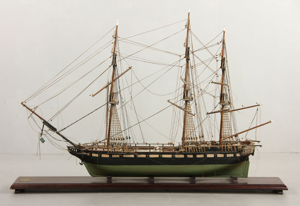 Appraisal: - Wooden Ship Model USS Essex Wooden model of the