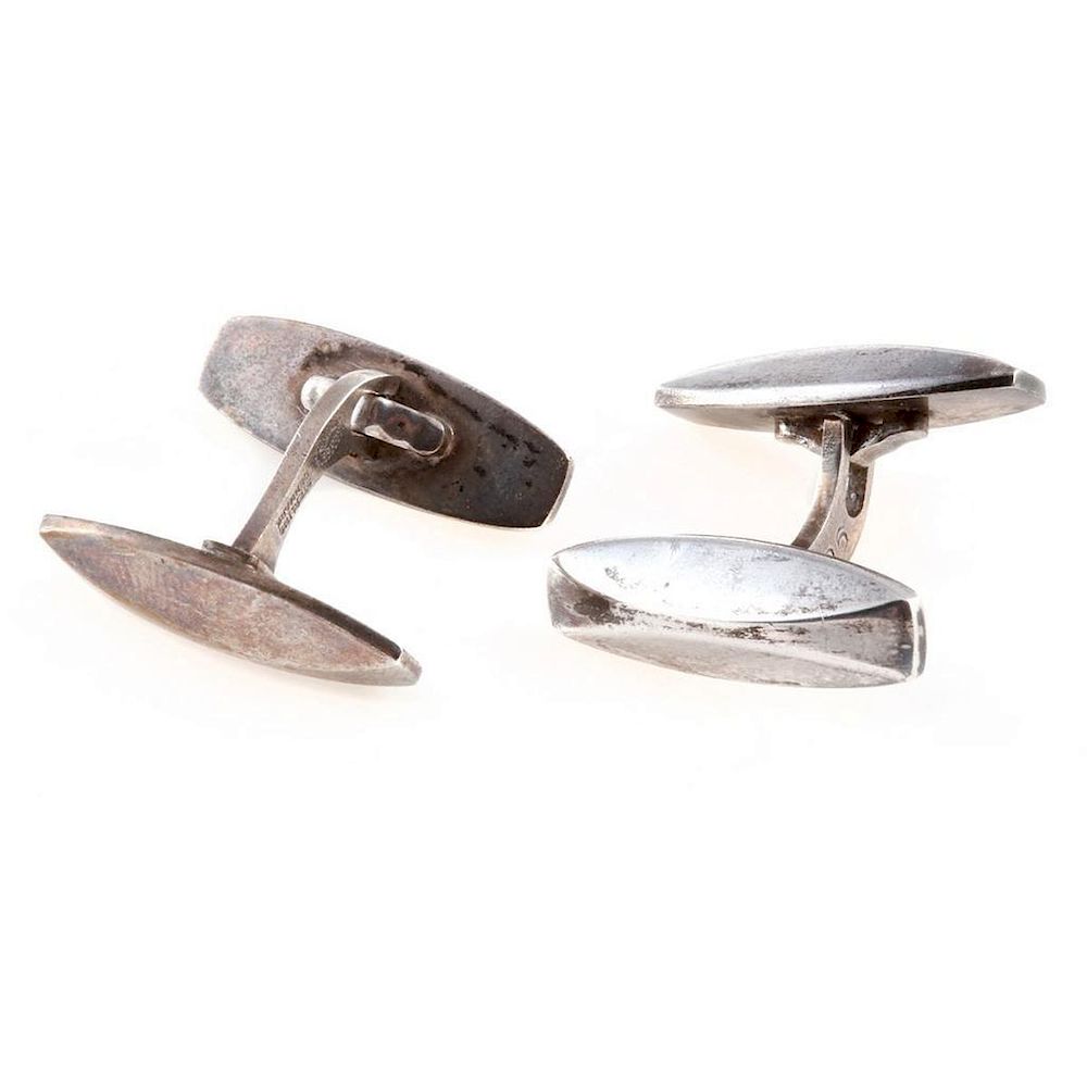 Appraisal: Georg Jensen Sterling Silver Double-sided Cufflinks post no bar length