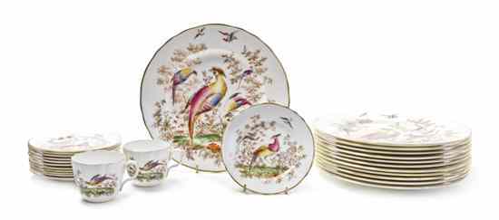 Appraisal: A Royal Worcester Porcelain Partial Dinner Service comprising cups saucers