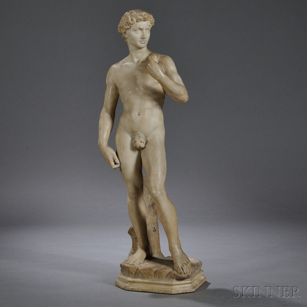 Appraisal: Ferdinando Vichi Italian - Standing Marble Figure of David after