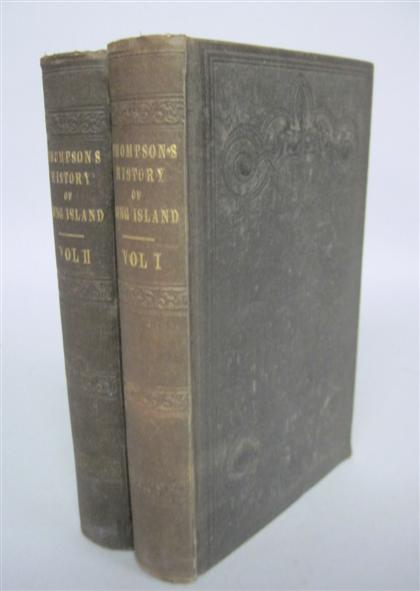 Appraisal: vols Thompson Benjamin The History of Long Island New York