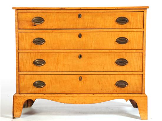 Appraisal: FEDERAL CHEST OF DRAWERS American late th-early th century curly